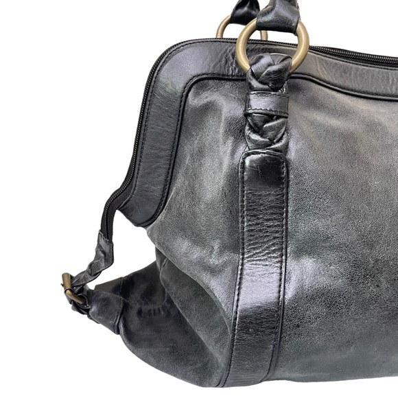 Hobo International Black Leather Tote Shoulder Bag Purse - Picture 7 of 12